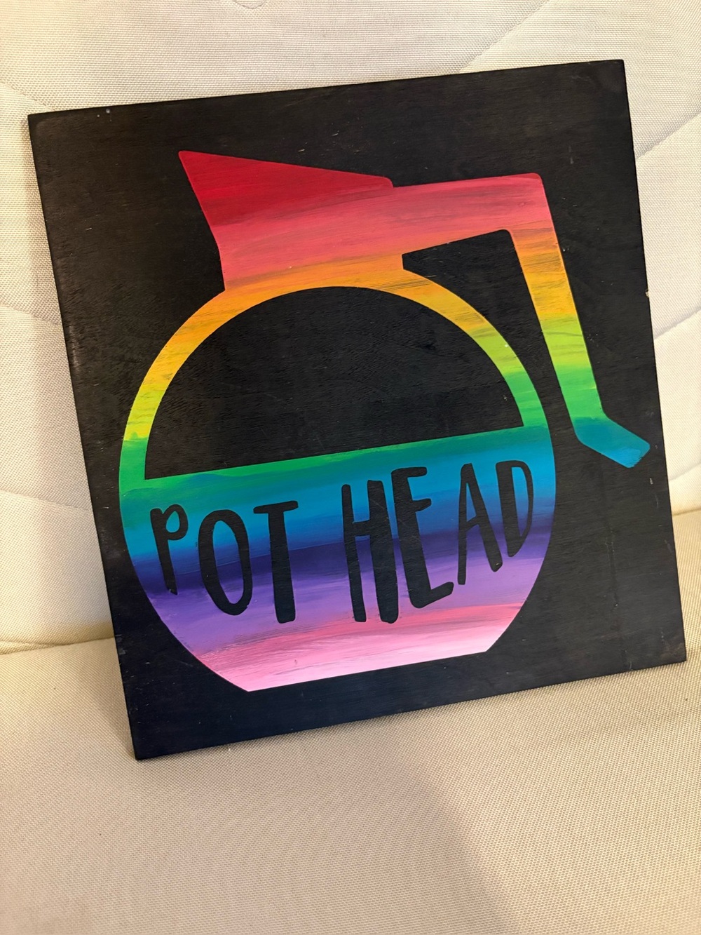 Pot Head Rainbow Coffee Carafe Wall Art